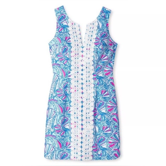 LILLY PULITZER |  Target 20th Anniversary Collection Blue Pink Shift Dress sz 2 - Picture 7 of 9
